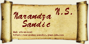 Narandža Sandić vizit kartica